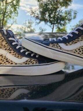 VANS SK8 HI CHINA SAMPLE NOT FOR RESALE CHEETAH PONY HAIR UNISEX SZ 6.5 RARE!